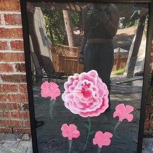 Envy Pink Floral Canvas Art